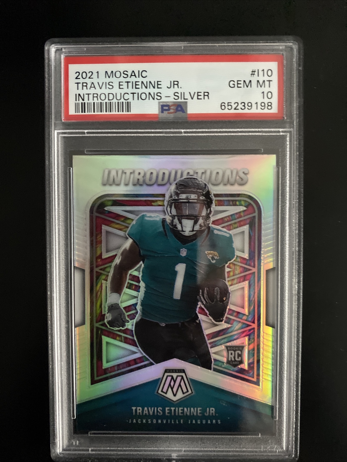 2021 Mosaic Travis Etienne Jr Introductions Silver PSA 10 Jacksonville Jaguars