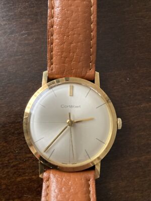 CORTEBERT HERREN UHR HANDAUFZUG VINTAGE 35MM 750 18K GOLD SELTEN RAR VINTAGE