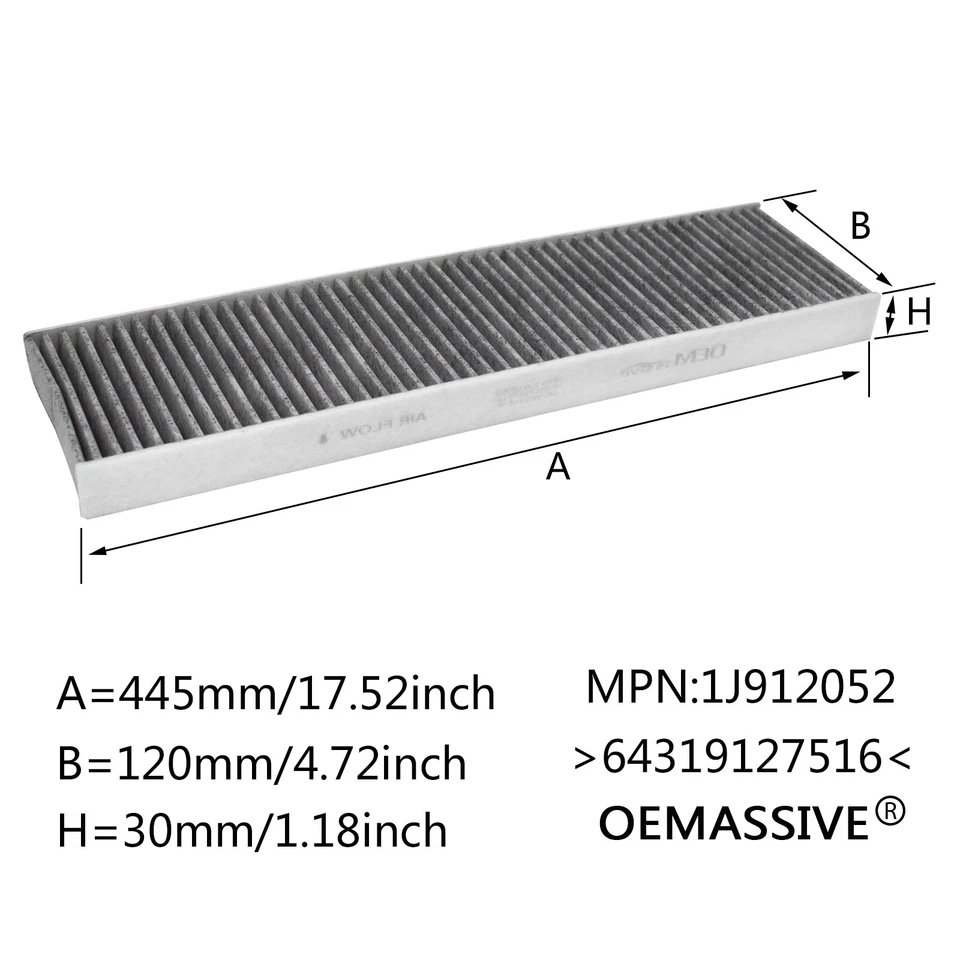 Filtro de aire de cabina de polen para MINI Cooper Countryman Paceman Roadster 64319127516' Foto 4 de 4