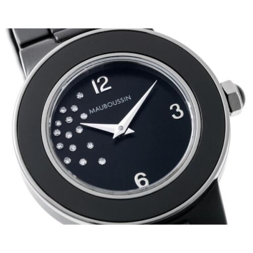 Reloj para mujer MAUBOUSSIN AMOUR LA NUIT 9249101-590 cuarzo esfera negra cerámica - Imagen 1 de 8