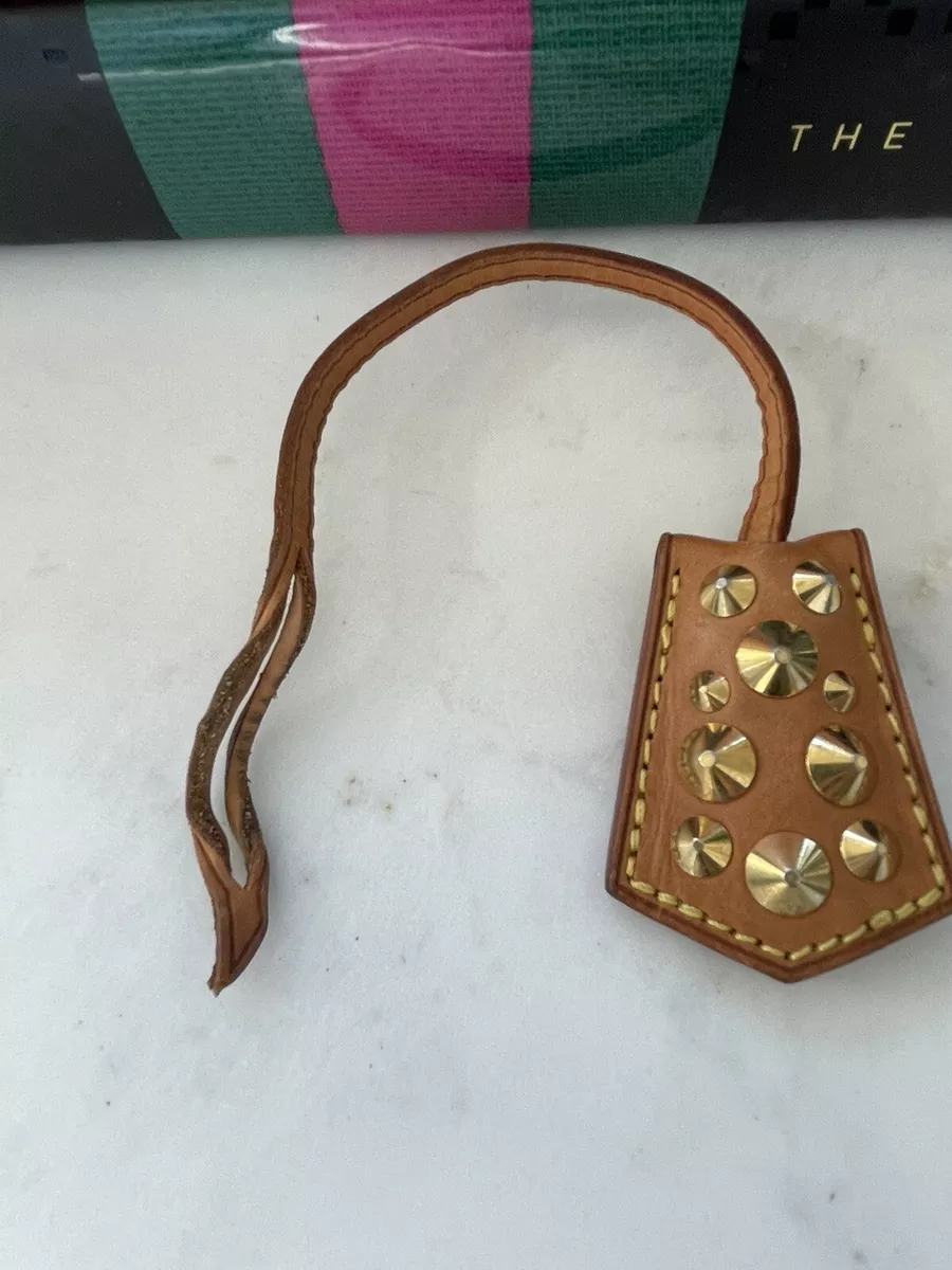 Auth Louis Vuitton Vachetta Clochette Leather Studded Brass Bag Charm LV |  eBay