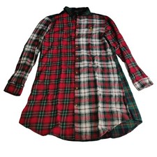Lauren Ralph Lauren Women's Plaid Flannel Nightgown Night Sleep Shirt Sz Small