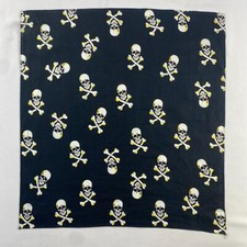 Vintage Skull Handkerchief Pocket Square Bandana Neckerchief