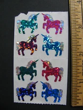 Hambly Prismatic Stickers UNICORNS 2 Mods Each Mod 2" X 1.75" NOS