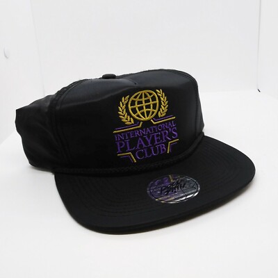 Rock smith mens 100%authentic adjustable one size strapback logo black players