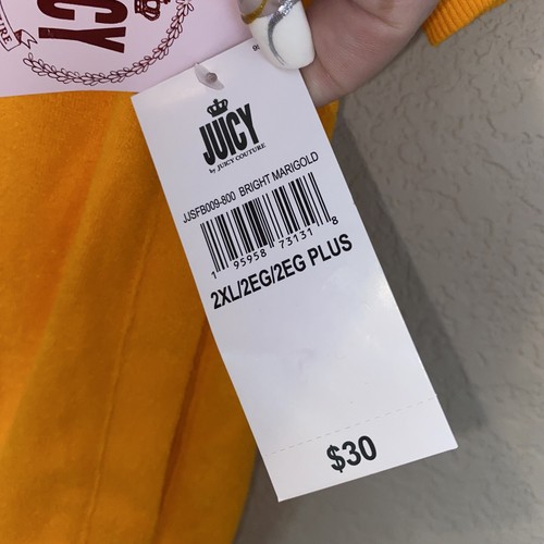 NWT Juicy by Juicy Couture French Terry Hooded Short Sleeve Jacket Girls 2X Plus - Picture 2 of 7