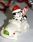 Vintage Kliban Santa Tabby CAT in Car w Gifts Christmas Ornament 1981 Volkswagen — photo 4