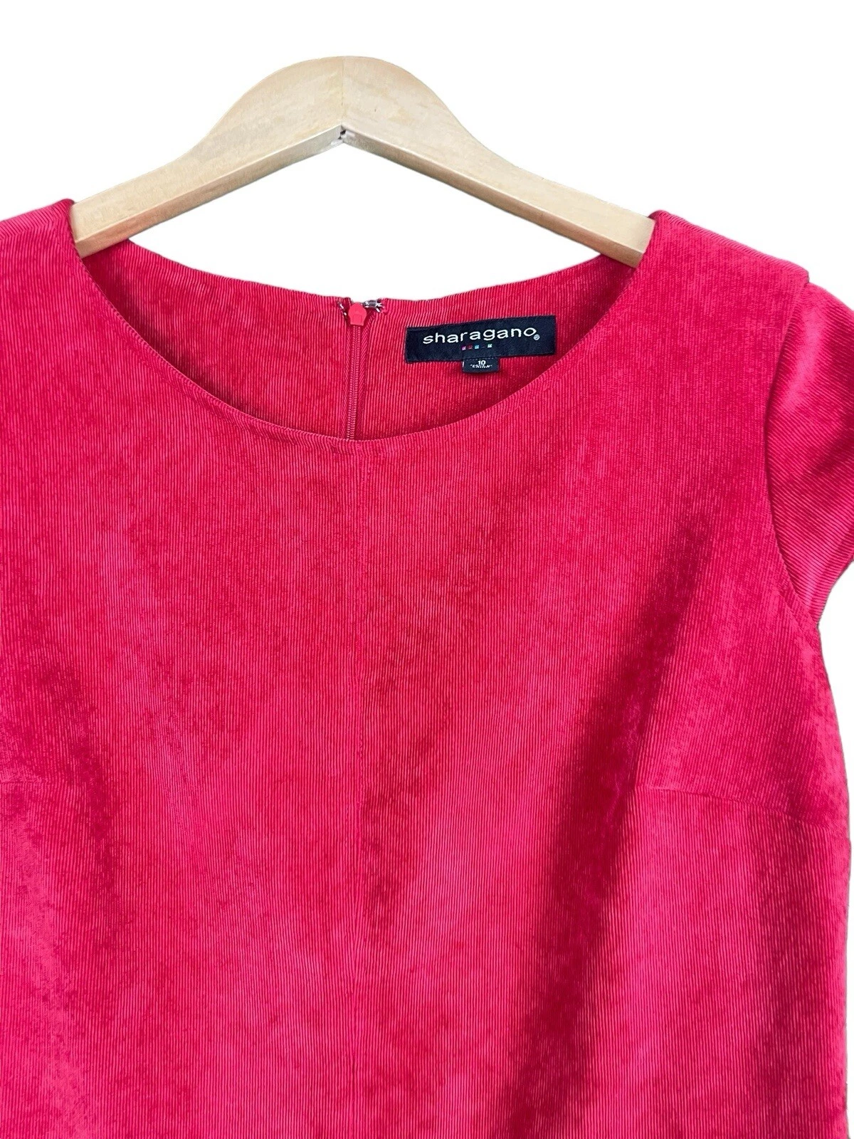VETEMENTS Abito da donna arancione rossastro Sharagano taglia 10 velluto a coste con tasche