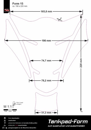 Tankpad 3D Motorrad Aufkleber Monster Neon Gelb Lackschutz Kratzschutz : Form 15 - Picture 2 of 4