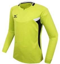 Mizuno Men GAME L/S T-Shirts Jersey Training Lime Athletic Top Shirt P2MA7K1437