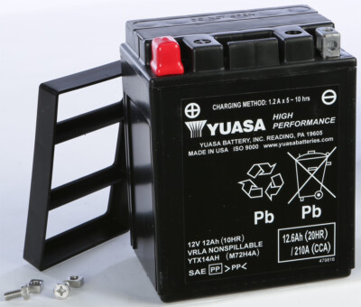 Yuasa Factory Activated Maintenance Free Battery YTX14AH YUAM72H4A