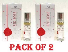 Red Rose -6 ml (.2 oz) Perfume Oil by Al-Rehab (2 PACK) Women's perfume