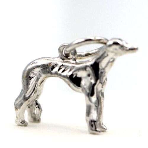 Kaedesigns, 3D 9ct Amarillo o Rosa o Blanco Oro Galgo Perro Dije o Colgante - Imagen 18 de 24