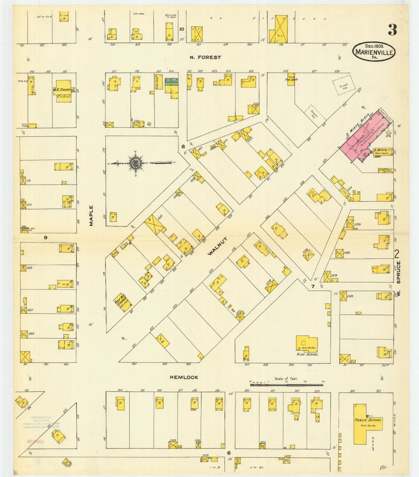 Marienville PA maps 1904.1909 Sanborn Fire insurance maps CD disk  - Image 3 of 4