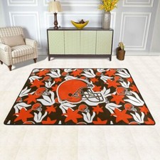 Cleveland Browns Printed Carpet 36 24in Anti-skid Floor Mat Decorative