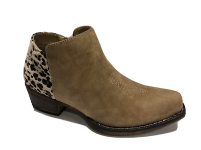 Roper Women s Sedona Brown Faux Leather Booties, Size 5.5M
