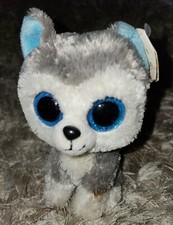 NEW Ty Beanie Boos 9 INCH Slush GREY AND WHITE HUSKY MEDIUM 