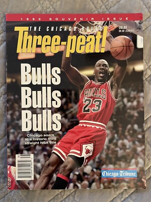 1993 Souvenir Issue The Chicago Bulls Three-peat Michael Jordan 