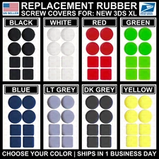Screw Hole Rubber Dust Cover Plug for Nintendo: New 3DS XL/LL - Black/White/Red