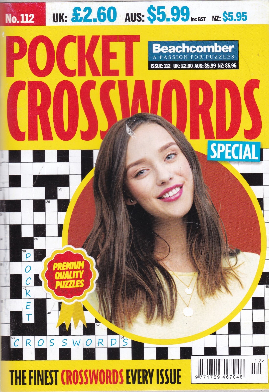 CROSSWORD BOOK POCKET PUZZLE MAGAZINE BACK ISSUE # 112, 100 PUZZLES