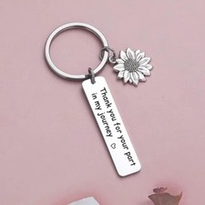 Best Friends Creative Bff Friendships Stainless Steel Sunflower Keychain Keyring