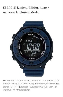SEIKO SBEP015 Prospex Field Master Nano Universe Navy Limited Edition Watch