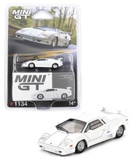 Mini GT 1:64 Lamborghini Countach 25th Anniversary White Diecast Car MGT01134