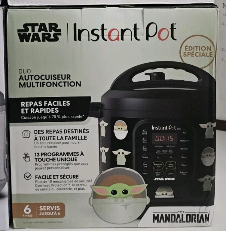 Instant Pot Star Wars BABY YODA Special Ed. Stainless Steel Pressure Cooker 6qT