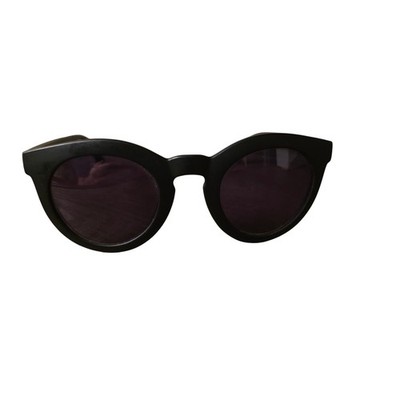 Crap Eyewear The T.V. Eye Sunglasses Matte Black Dagger Hardware Round Frames