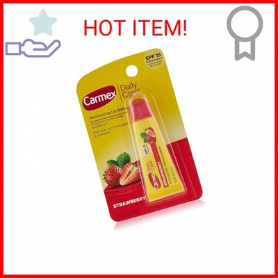 Carmex Daily Care Lip Balm Strawberry SPF 15 0.35 oz (Tube in Blister Pack)