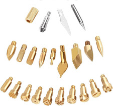 23Pcs Wood Burning Tips, Wood Burning Kit Carving Iron Paste Tool for Adult Embo