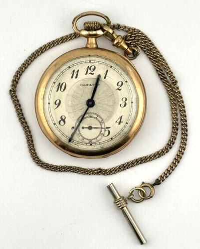 Hamilton 1923 Antique Mechanical Pocket Watch  17J  16s  1684210  WORKS!!