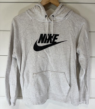 Nike Sportswear Essential Fleece Pullover Hoodie Womens M Light Gray Medium