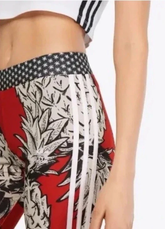 Adidas Originals x Farm Rio Pineapple Wms Leggings XS Maximalist Dopamine Pants - Image 2 of 4