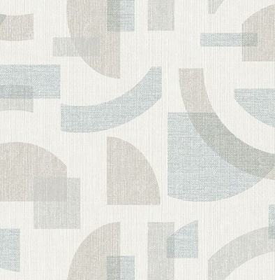 FD27161_Solace Geometric SemiCircles Blue Beige Off-White Fine Decor Wallpaper