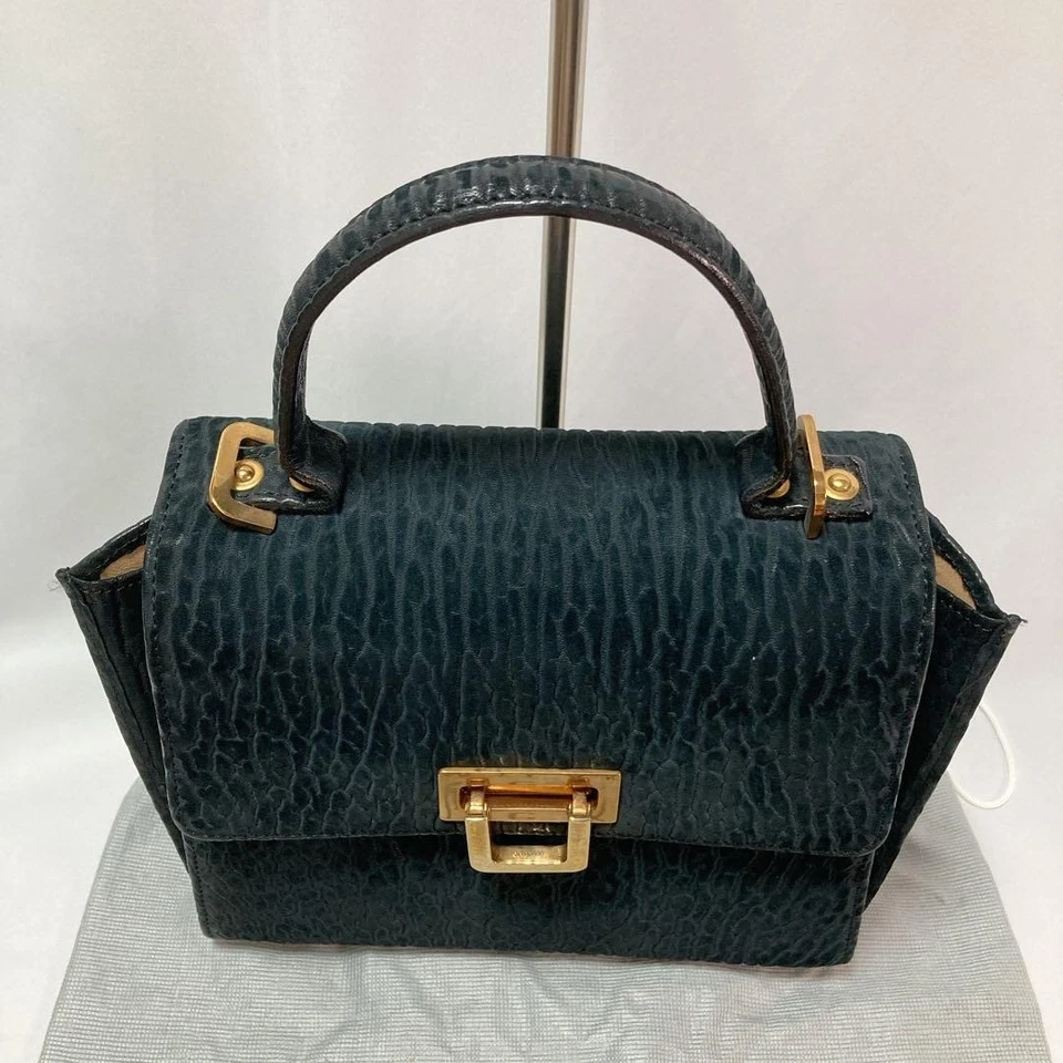 [Usado] Bolsa de Ombro Valextra 2 Vias, Selo Skin, Preta - Imagem 4 de 4