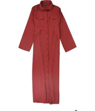 Verona Womens Button Maxi Dress, Red, Large