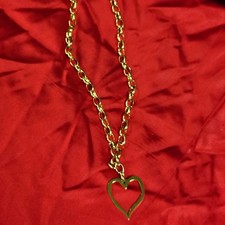 Woman Girl Silver Gold Plated Stainless Steel Heart Charm Love Chain Necklace AG