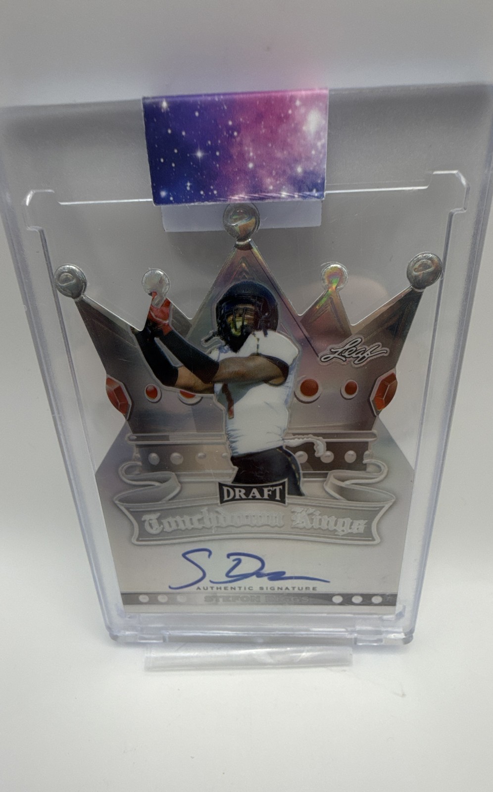 Stefon Diggs Leaf Metal Draft Touchdown Kings Die Cut Autographs #SD1 Base