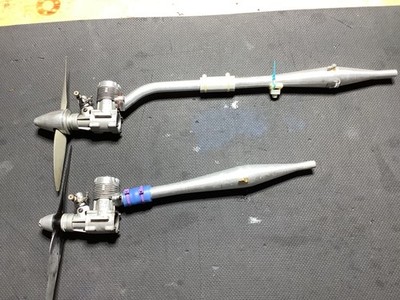 2 OS Max 25VF Rc Airplane Engines With Tuned Pipes