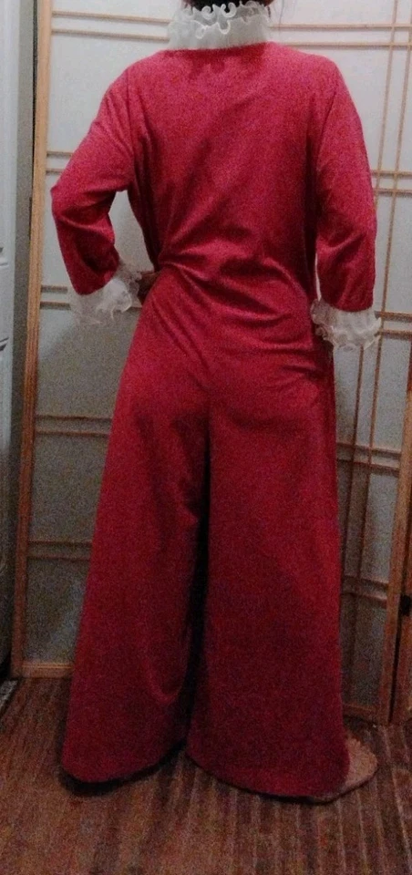 Cozy Soft Vintage 50's Marilyn Palazzo Scalloped Ruffles Romper Loungewear LG/M - Image 4 of 4