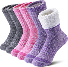 Kids Merino Wool Hiking Socks Boys Girls Winter Warm Thick Thermal Boot Thick Cu