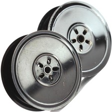 Vintage Underwood Typewriter Twin Metal Spools with New Black Ribbon