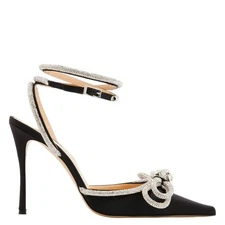 Mach & Mach Satin 110 Double Crystal-Embellished Pumps, Brand Size 36 ( US Size