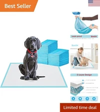 Extra-Large 24"x24" Leak-Free Puppy Pads - 80 Count for Stress-Free Training
