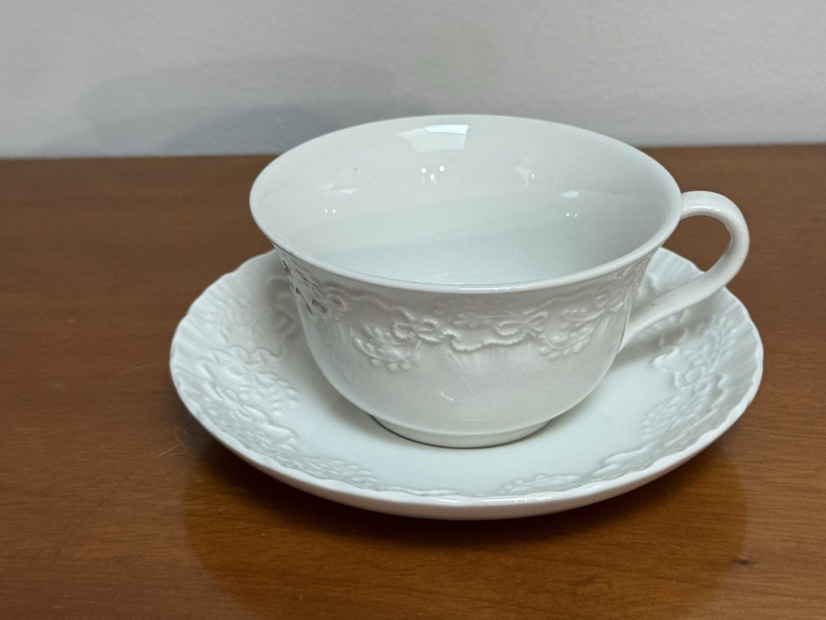 1989 Vtg Ralph Lauren Wedgewood Claire Cup & Saucer Porcelain