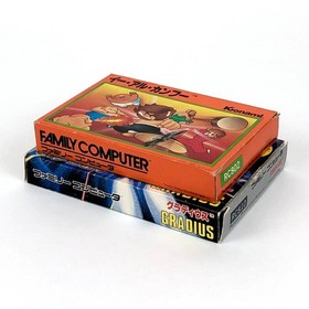 [] Famicom Gradius + Eal Kung Fu 2-piece set with box theory, damaged,