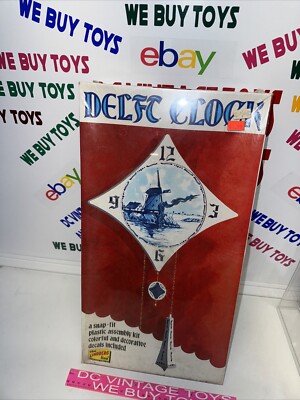 Rare Lindberg #324 NIB 1973 15th Century Working Model DELFT Clock Kit  Snap-Fit