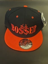 Bossed Hat Premium Snapback Flat Bill Baseball Cap *NWT*