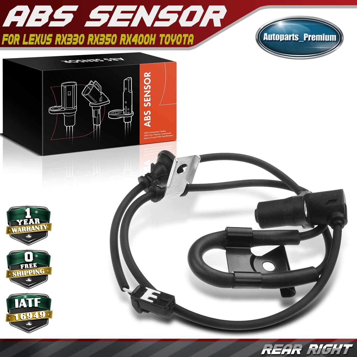 Rear Right ABS Wheel Speed Sensor for Lexus RX350 RX400h